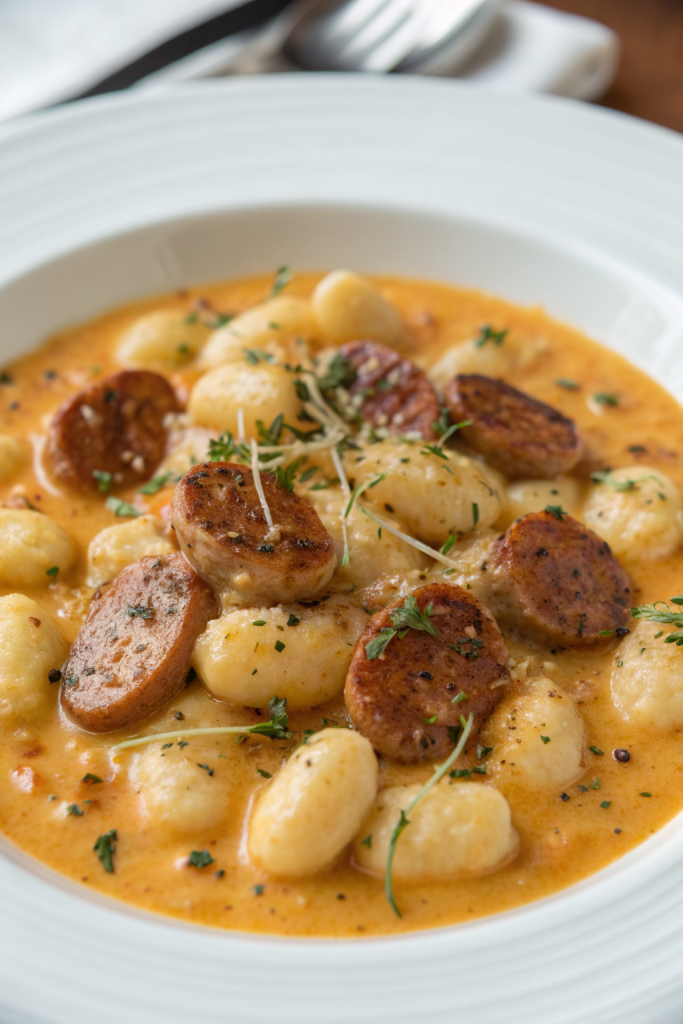Creamy Butternut Squash Gnocchi Sausage Thyme and Sage
