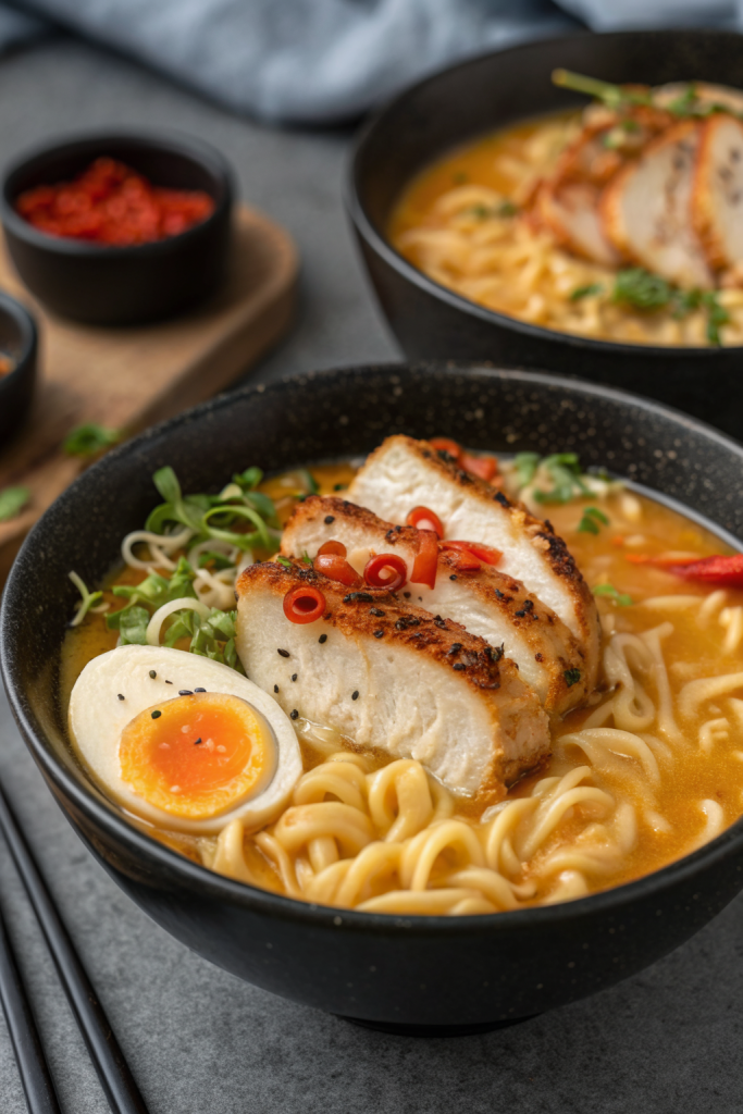 Creamy Garlic Chicken Ramen Recipe
