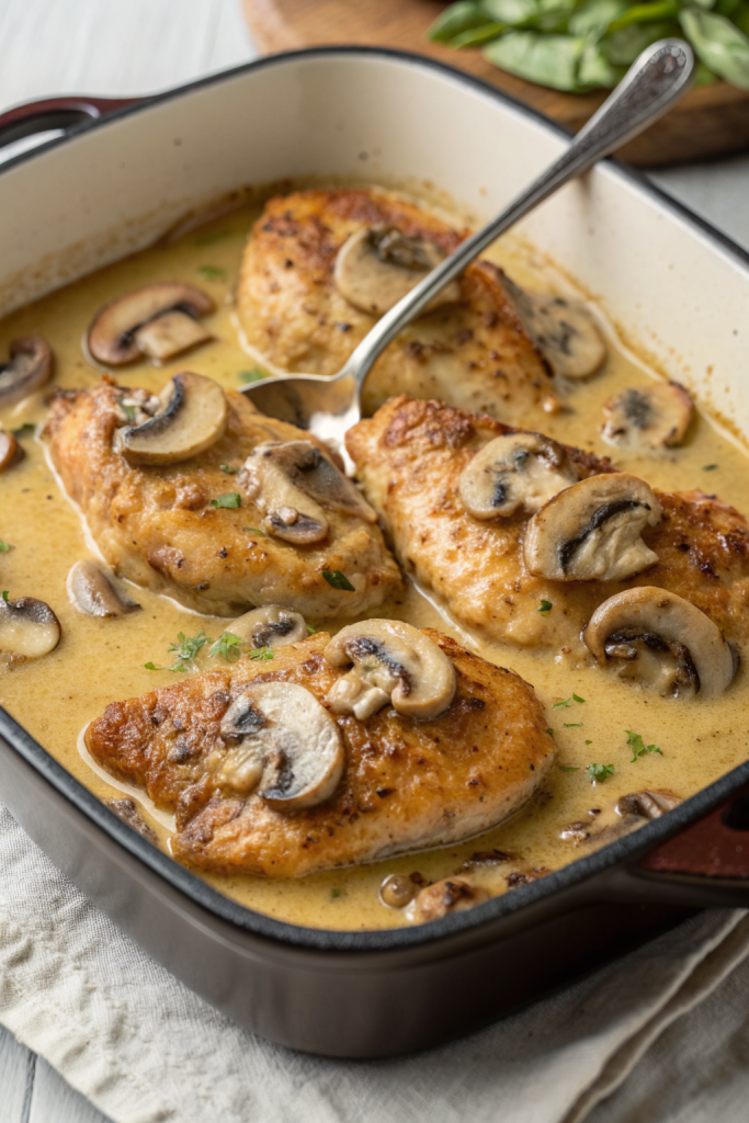Creamy Mushroom Chicken Recipe