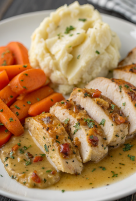 Garlic Herb Chicken with Creamy Mashed Potatoes