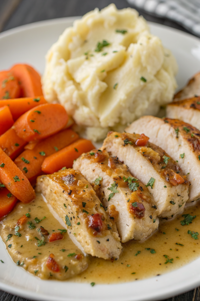 Garlic Herb Chicken with Creamy Mashed Potatoes