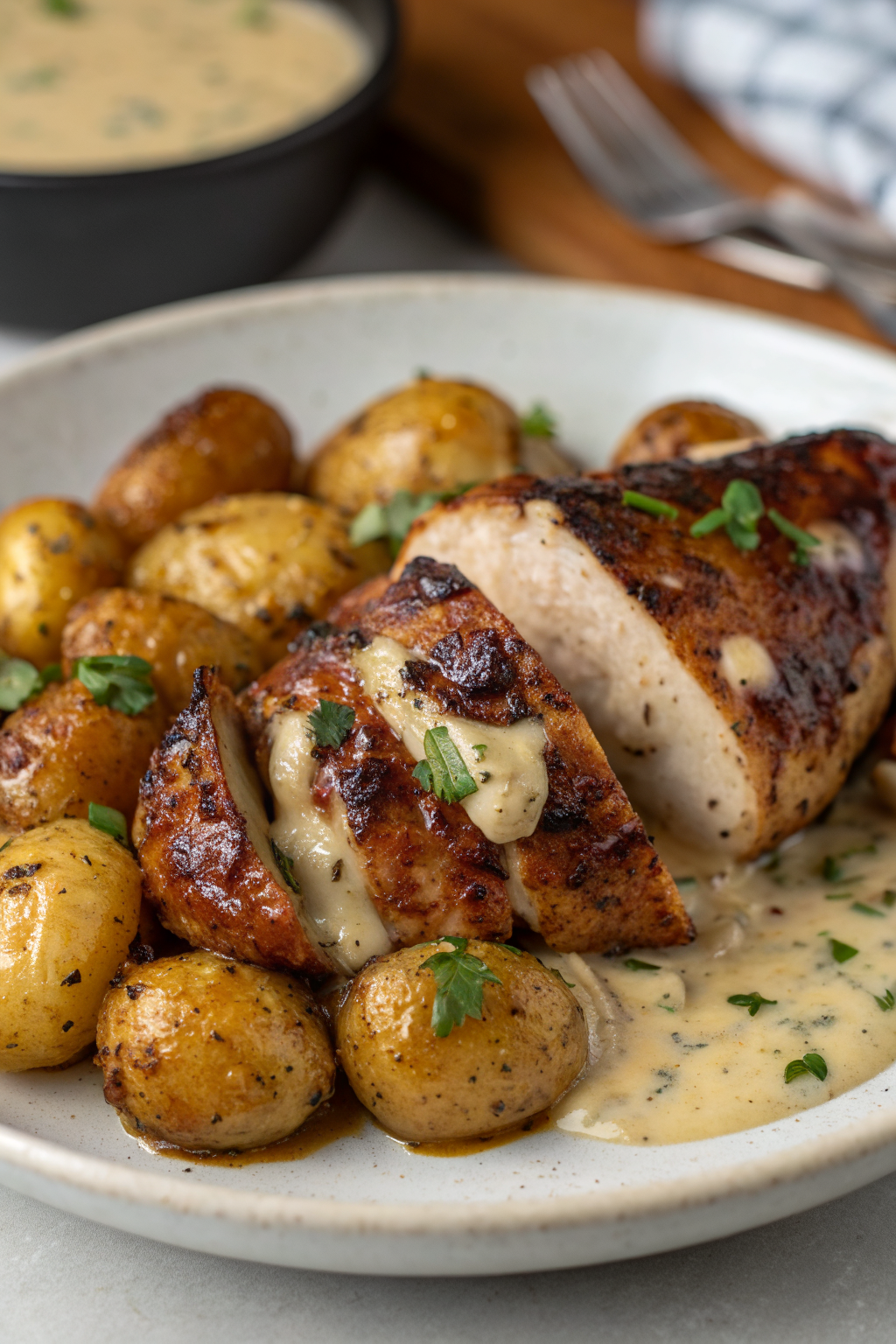 Garlic Parmesan Crockpot Chicken & Potatoes Recipe