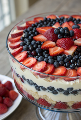 How to Make No-Bake Red White Blue Trifle