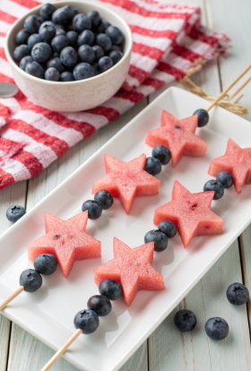 Patriotic Fruit Kabob Skewers Recipe