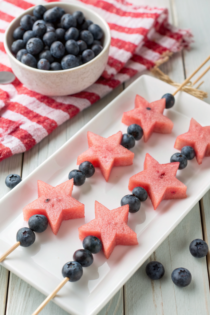 Patriotic Fruit Kabob Skewers Recipe