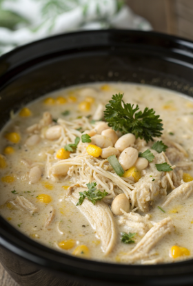 Slow Cooker Creamy White Chicken Chili Recipe