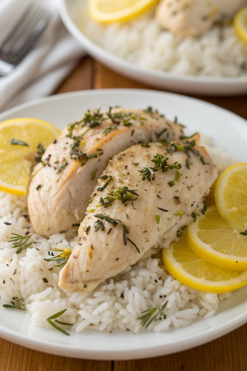 Slow Cooker Lemon Herb Chicken and Rice Recipe
