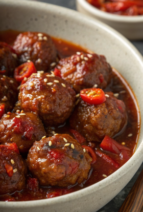 Sweet Chili Meatballs Crockpot Recipe