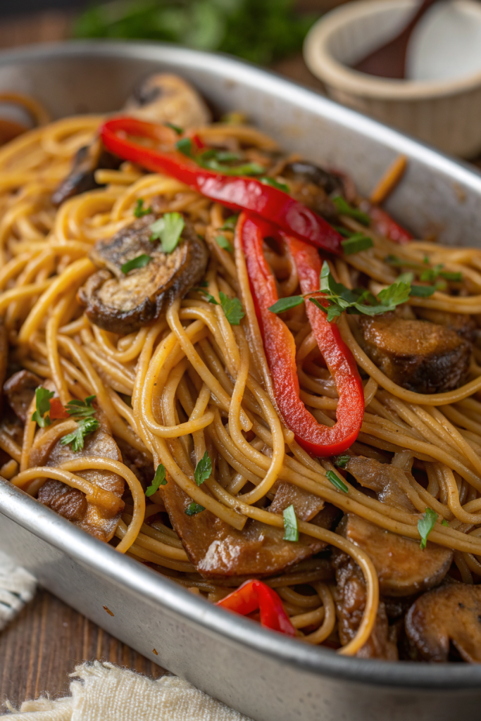 Udon Noodle Stir Fry with Mushrooms Recipe