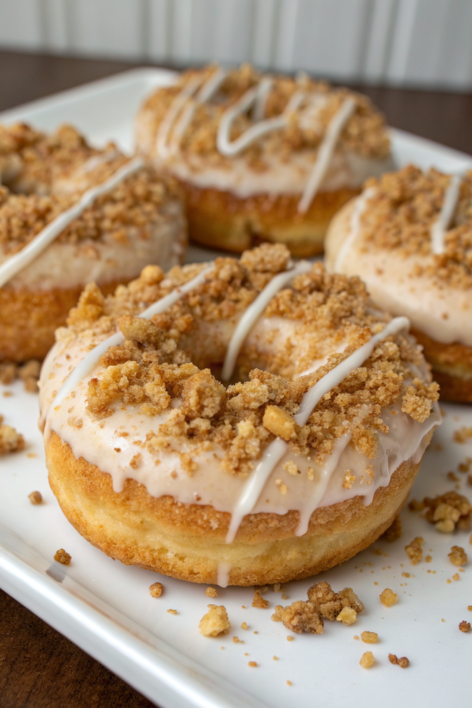Apple Cheesecake Buns with Crumble Topping Sweet Glaze