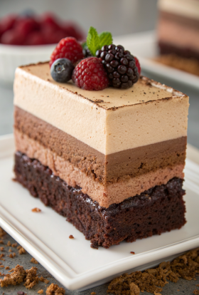 Bagel Base Chocolate and Cheese Mousse Cake