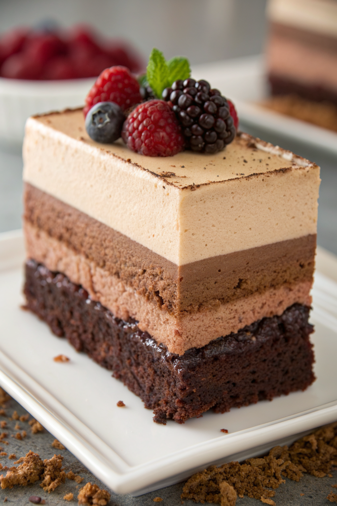 Bagel Base Chocolate and Cheese Mousse Cake