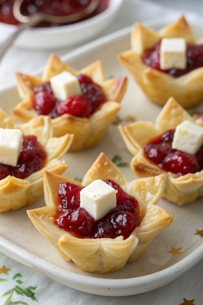 Baked Cranberry Brie Bites Recipe