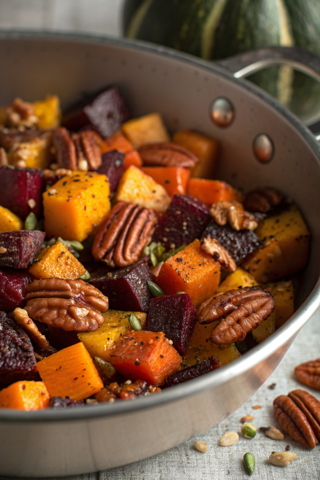 Brussels sprouts Cranberries Pecans Beets