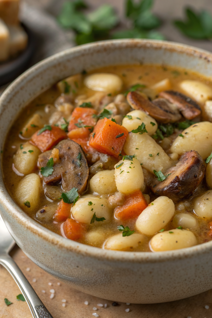 Cozy White Bean Mushroom Stew Recipe