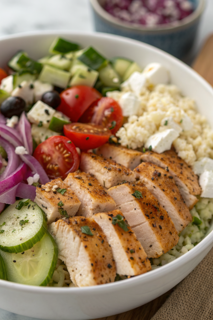 Greek Chicken Bowls Recipe