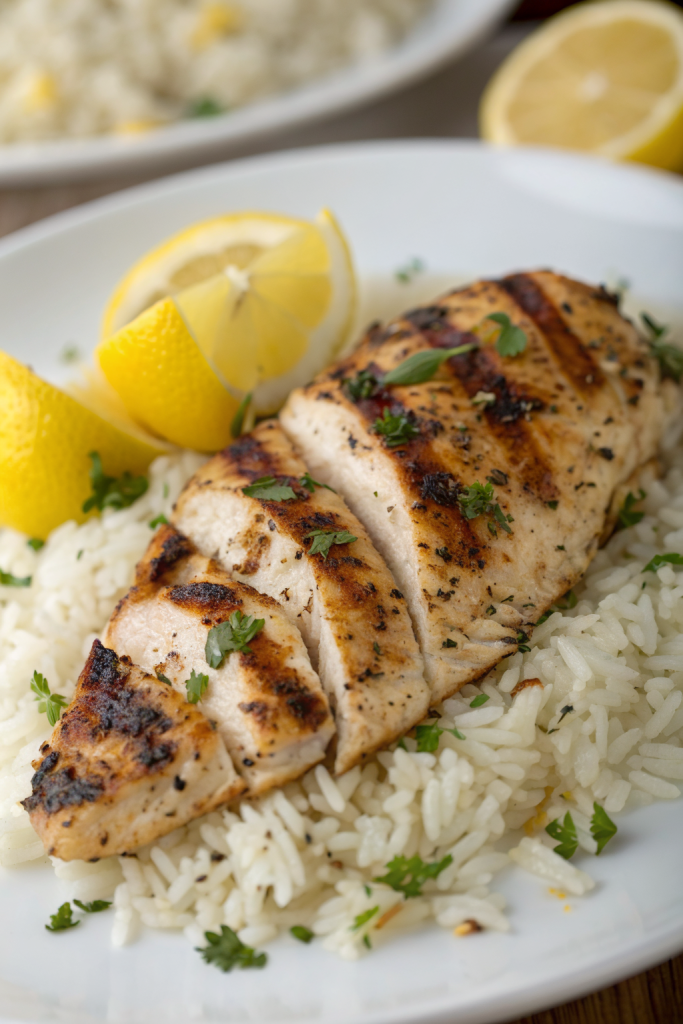 Greek Chicken and Lemon Rice Recipe