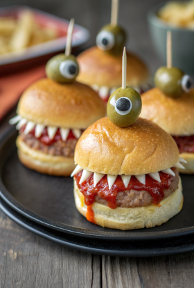 Halloween Chicken Parm Sliders Recipe