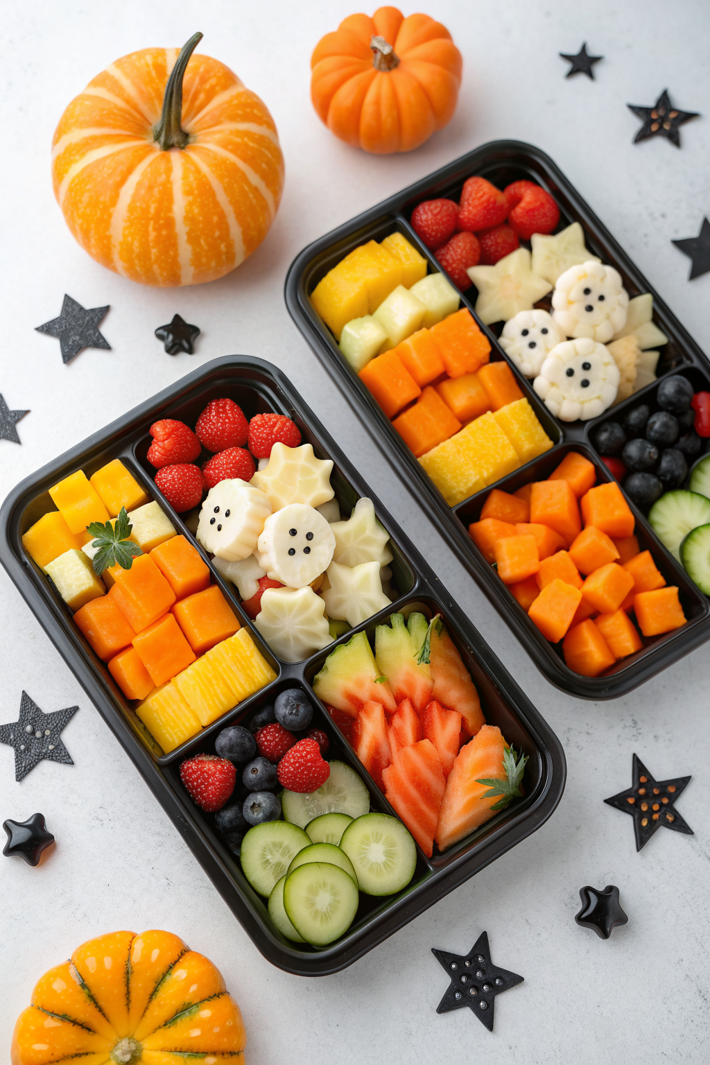 Halloween Fruit and Veggie Tray Idea