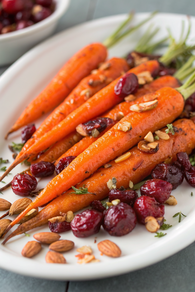 Maple Roasted Carrots With Cranberries Recipe
