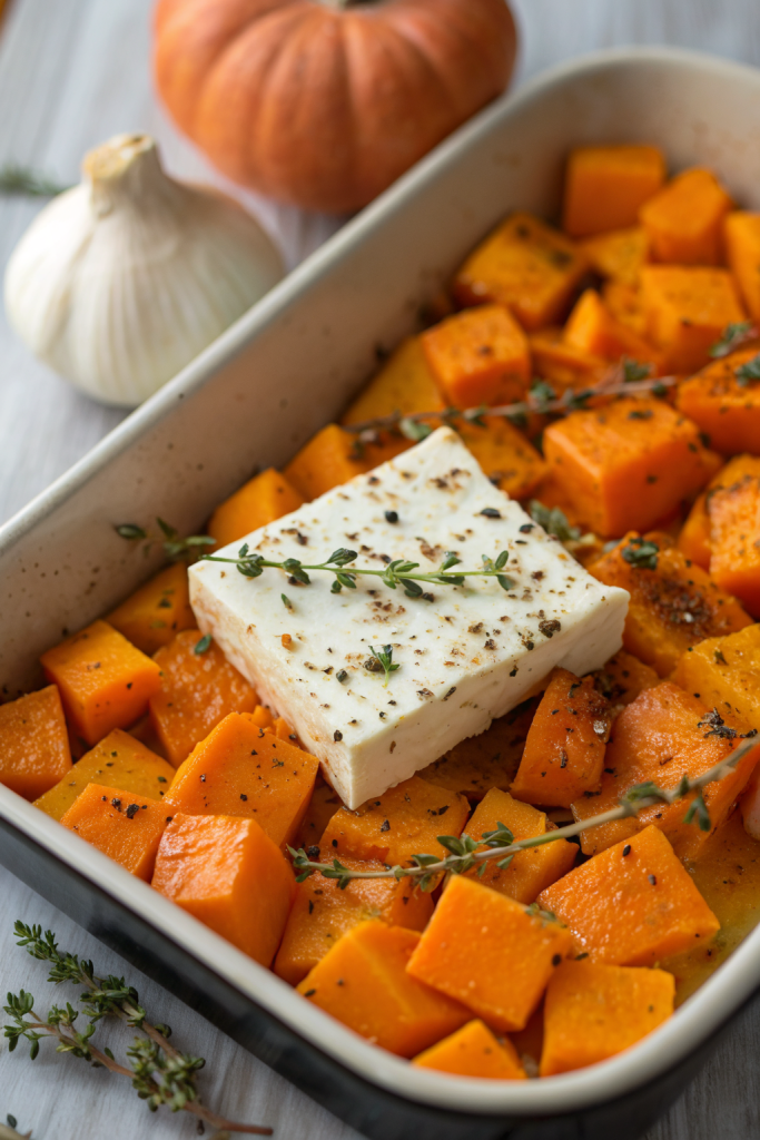 Pumpkin Feta Pasta Recipe