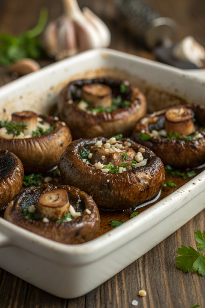 Roasted Mushrooms Browned Butter Garlic Thyme Sauce