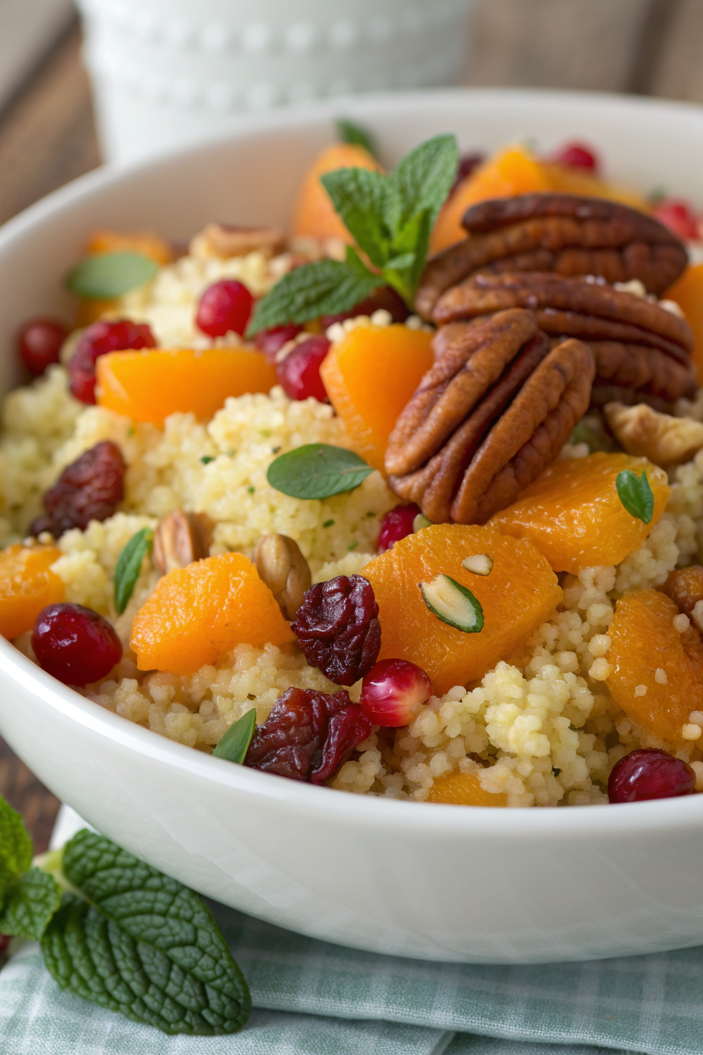 Roasted Pumpkin Quinoa Salad With Pecan Cranberry