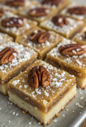 Salted Maple Pecan Pie Bars Recipe