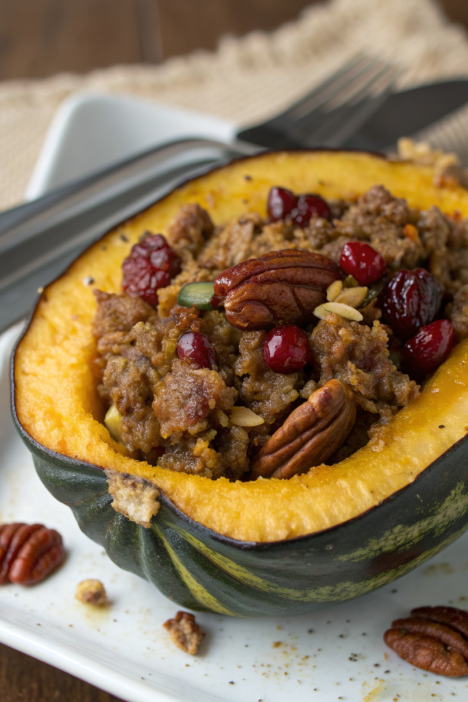 Sausage Stuffed Acorn Squash Recipe