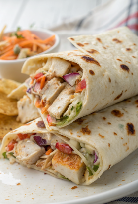 Spicy Buffalo Chicken Wraps for Two