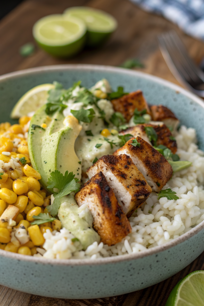Street Corn Chicken Rice Bowl Recipe