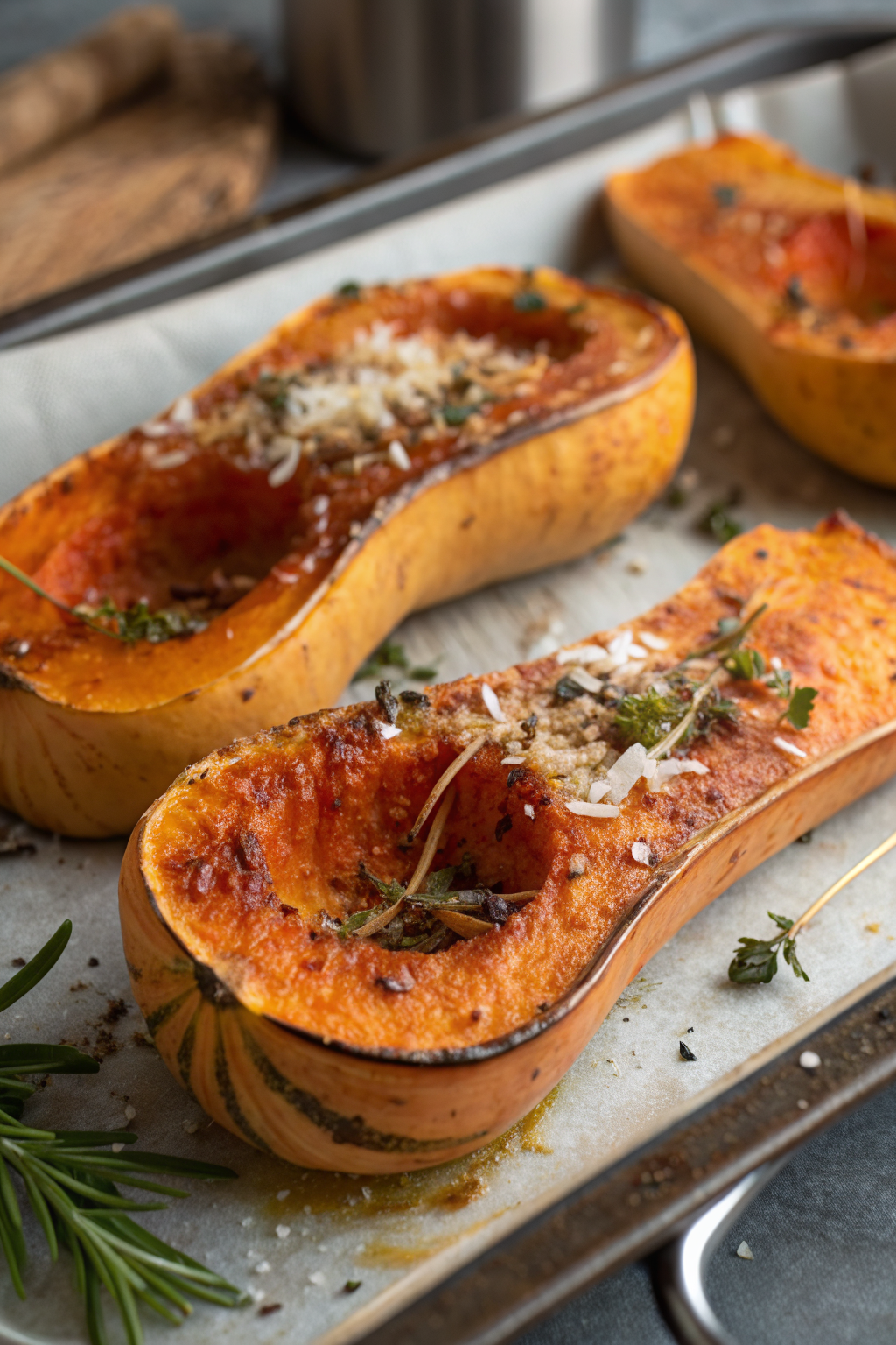 Stuffed Acorn Squash with Creamed Spinach
