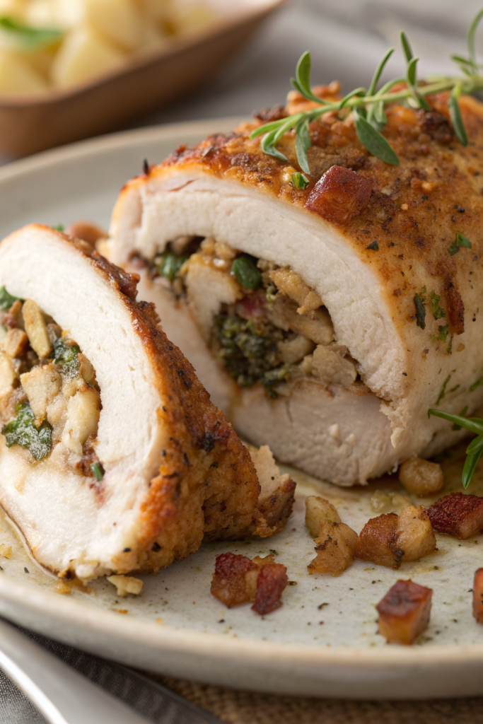 Tasty Chicken Breast with Feta and Spinach