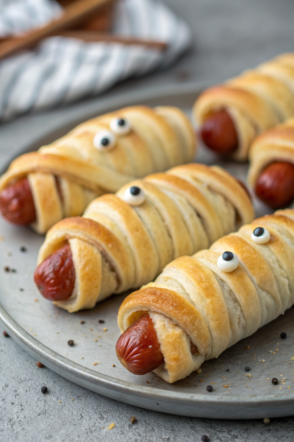 Tasty Mummy Hot Dogs Halloween Recipe