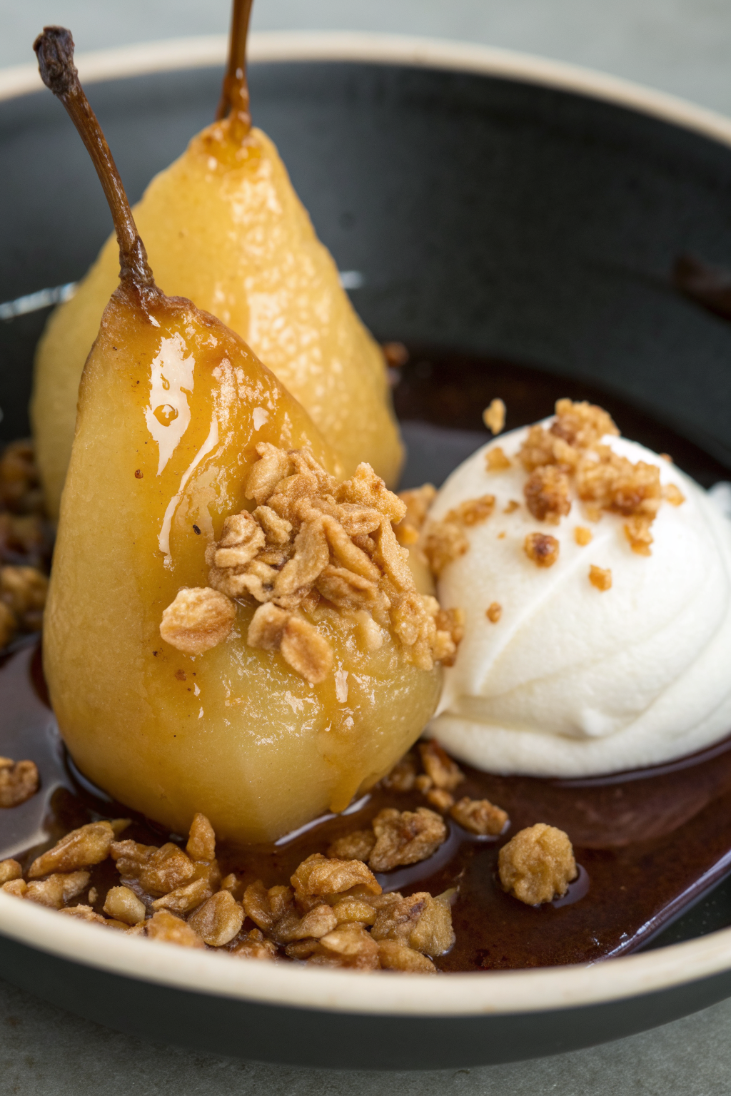 Vanilla Bourbon Poached Pears Recipe