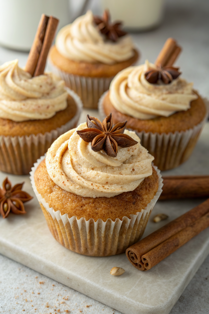 Vanilla Chai Pumpkin Latte Cupcakes Cinnamon Recipe