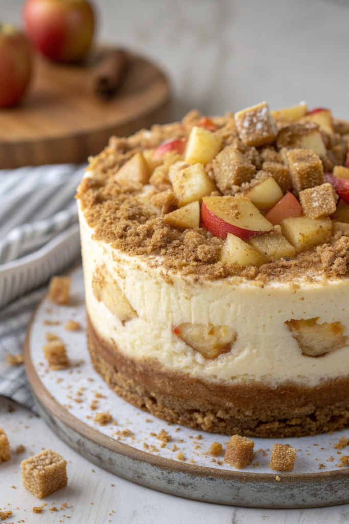 Vegan Apple Crumble Cheesecake Recipe