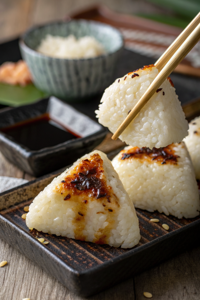 Yaki Onigiri Japanese Grilled Rice Balls Recipe